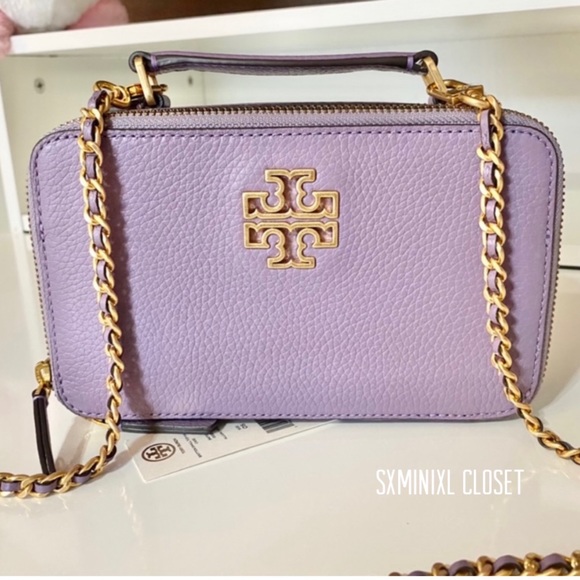 🚫SOLD🚫💜NEW💜Tory Burch Britten small top handle case bag/crossbody bag - Picture 2 of 8
